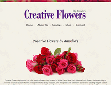 Tablet Screenshot of creativeflowersbyamodio.com